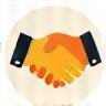 Collaboration handshake icon